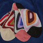 Two Tone Ribbed Cuff Crew Socks