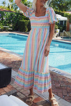 The Lucy Rainbow Stripe Dress
