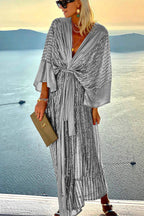 Octavia Statement Dreamy Evenings Retro Court Style Kimono Party Maxi Dress Occasion Edit
