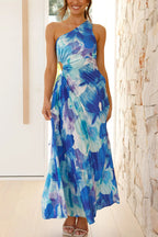 Deja | One Shoulder Pleated Maxi Dress