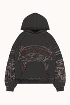 Casual Printed Pullover Hoodie
