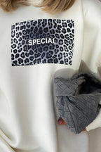 Oversized Leopard Print Hoodie