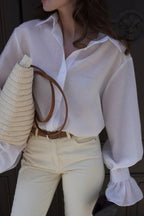 Tencel Loose Long-Sleeve Blouse