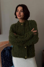 Heavyweight Plush Faux Fur Relaxed Cardigan