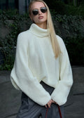 Aria – Oversized Turtleneck Sweater with Open Back