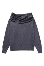 Off-shoulder Casual Loose Knit Sweater