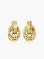 Gold Tone Twist Stud Earrings