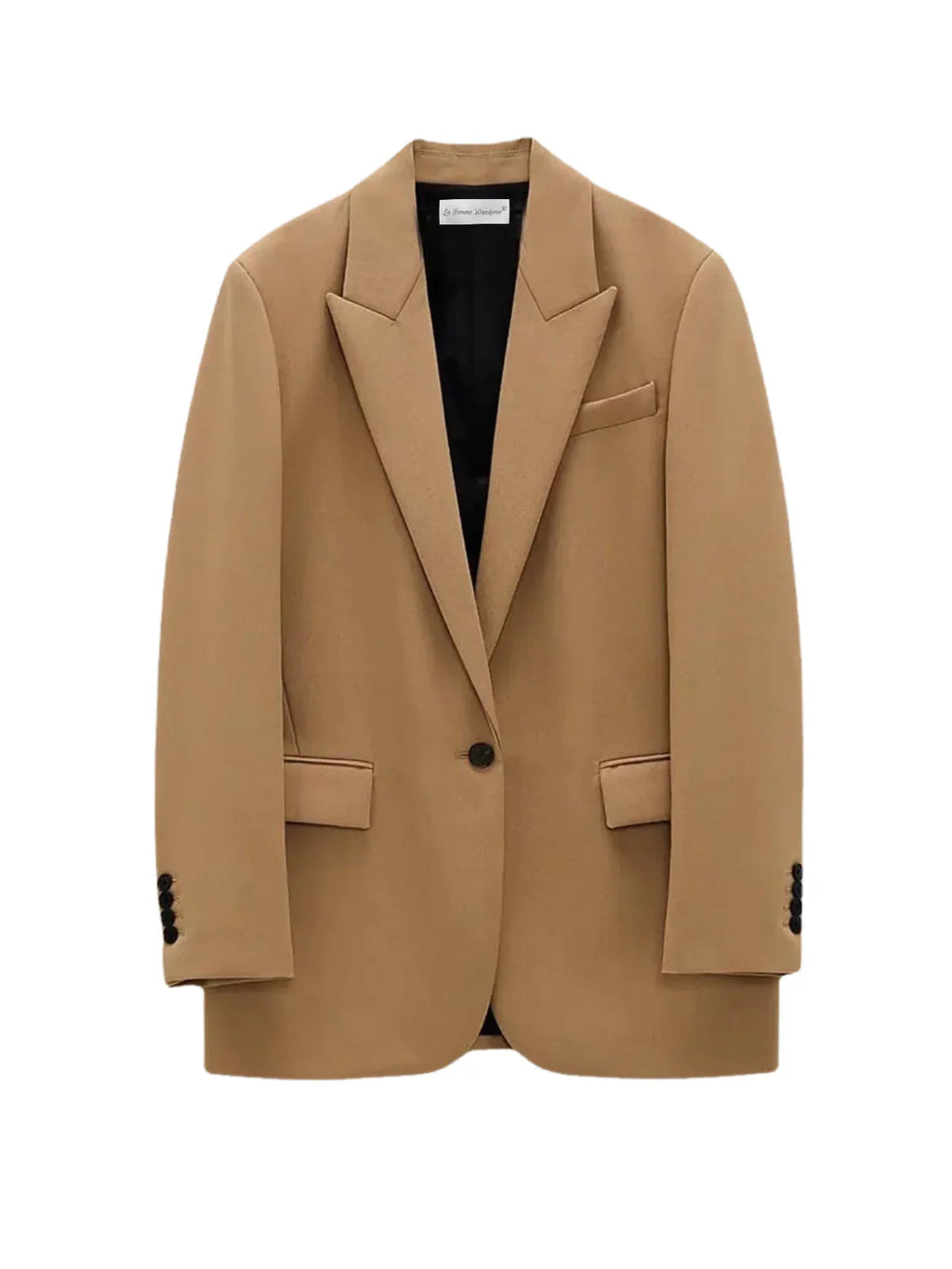 Casual Style Camel Pocket Blazer