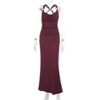 Solomon Maxi Dress Maroon