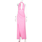 Rosier Slit Dress Pink