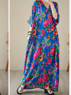 Elegance Cool Flower Kaftan Dress