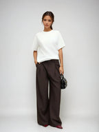 Smart Casual Cotton-blend Asymmetrical Hem Tee