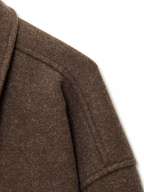 Autumn Minimalist Wool Blend Zip Lapel Jacket