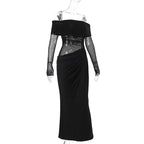 Alisha Off Shoulder Dress Black
