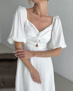 Fae Off Shoulder Dress White
