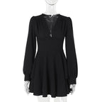 Bloom Skater Dress Black