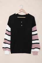 Cozy Love Striped Button Up Knit Sweater - 3 Colors