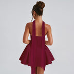 Skylene Mini Dress Maroon