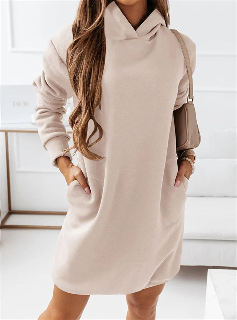Ileana Womens Hooded Dress Modern Dress for Comfort Fit Design