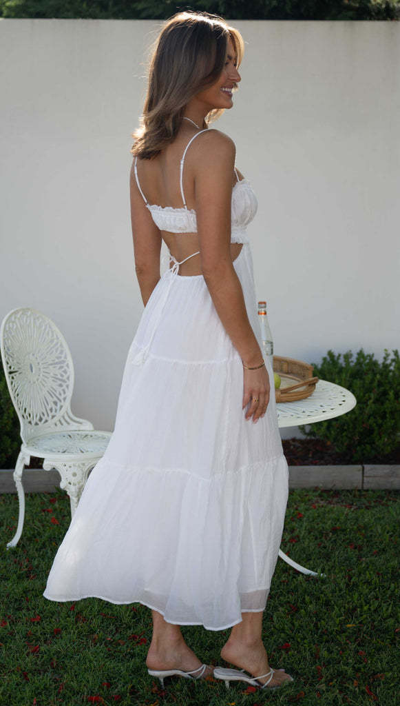 Saz Maxi Dress White