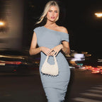 Mystical Off Shoulder Dress Grey