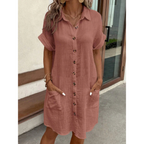 Viviana Effortless Summer Shirt Dress for Women Premium Wardrobe Essential