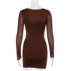 Connie Mini Dress Brown