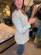 Pocketed Retro Heather Coat