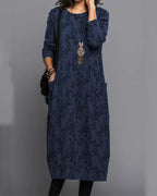 Deva Printed Long Sleeve Dress for Women Modern Trendy Look