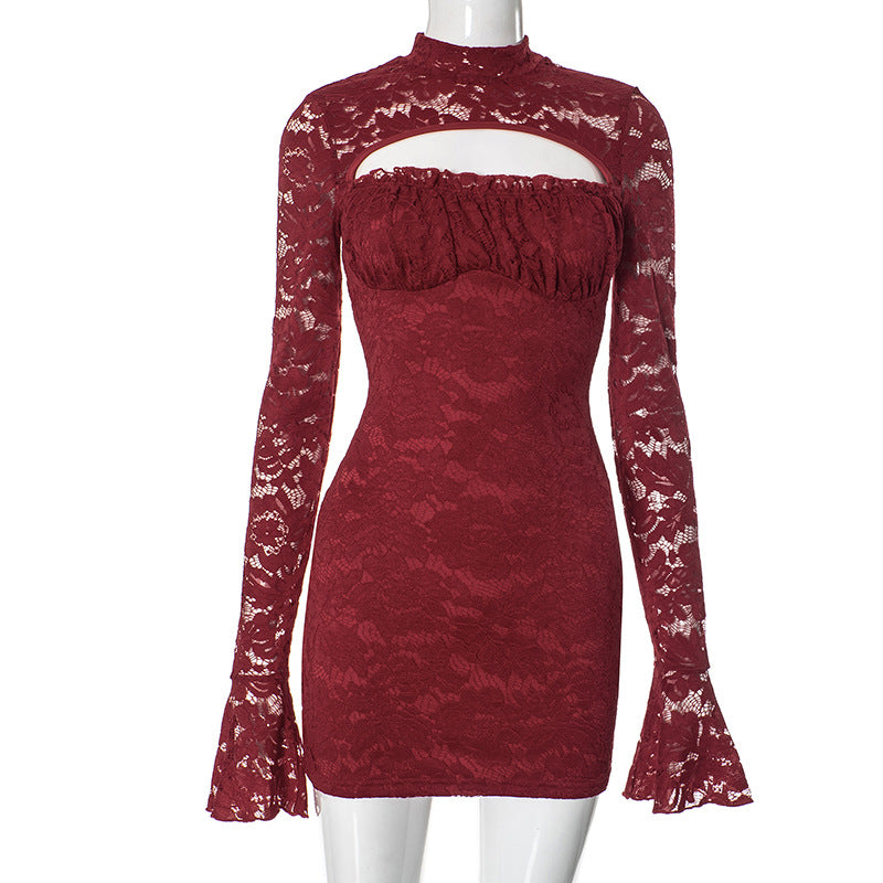 Ingram Mini Dress Maroon