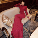 Red Rose Maxi Dress Red