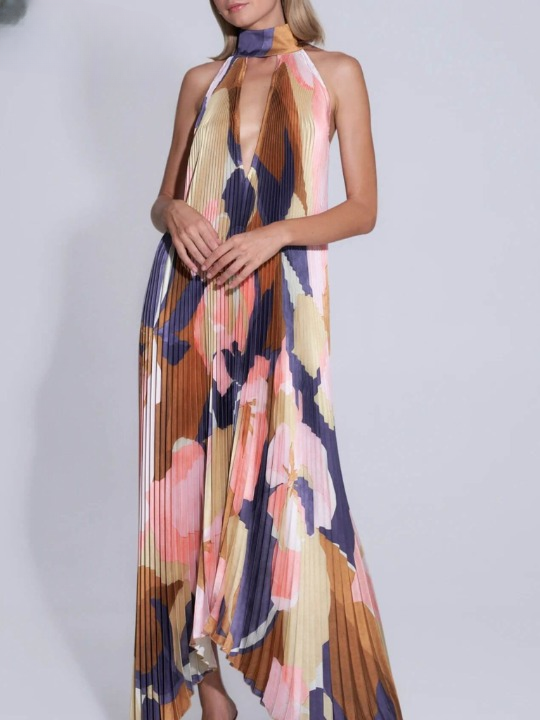 Eugenia Timeless Maxi Dress with Hem Boutique Collection