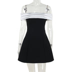 Dublin 2.0 Off Shoulder Mini dress Black