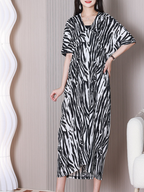 Feel Free Round Neck Loose Midi Dress