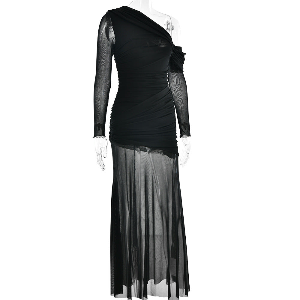 Soprano One Shoulder Dress Black