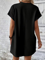 Round Neck Pocket Dress