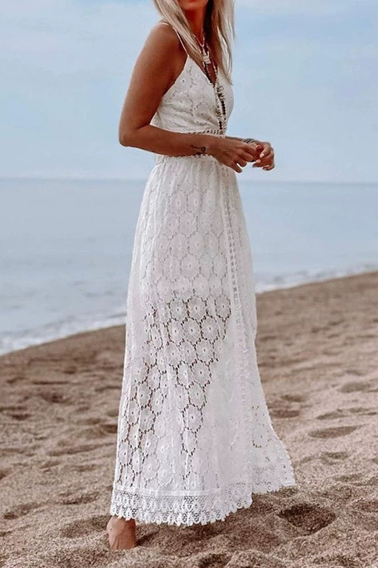 Sexy Spliced Strappy Casual Cutout Boho Dress