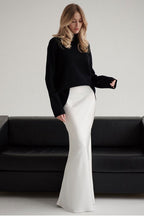 High Waist Satin Bodycon Mermaid Maxi Skirt