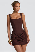Tie Detail Bodycon Mini Birthday Dress