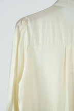 Beige Splice Buckle Shirt