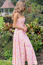 Floral Bustier Slip Dress