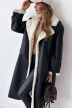 Reversible Fleece Stand Collar Coat