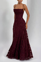 Sexy Backless Chiffon Maxi Dress