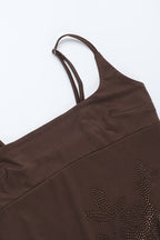Resort Bodycon Rhinestone Mini Slip Dress