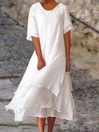 Linda Boutique Cotton and Linen Dress for Warm Days Collection