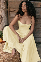 Elegant Vintage Cami Bodycon Midi Dress