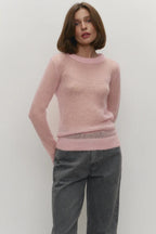 Mohair Round Neck Knit Top