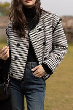 Tweed Houndstooth Short Jacket