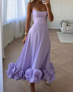Begoña Premium Dress with Party Hem Elevated Occasion Wear