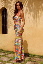 Cutenew Tie Dye Sexy Women Maxi Dress
